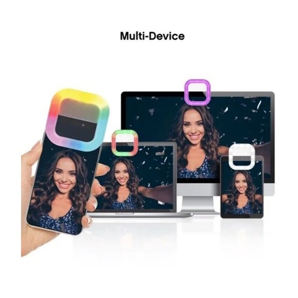 ON AIR Mini Mobile Selfie Light - Compact LED Halo Light with Full RGB 18 Color - Picture 2 of 11